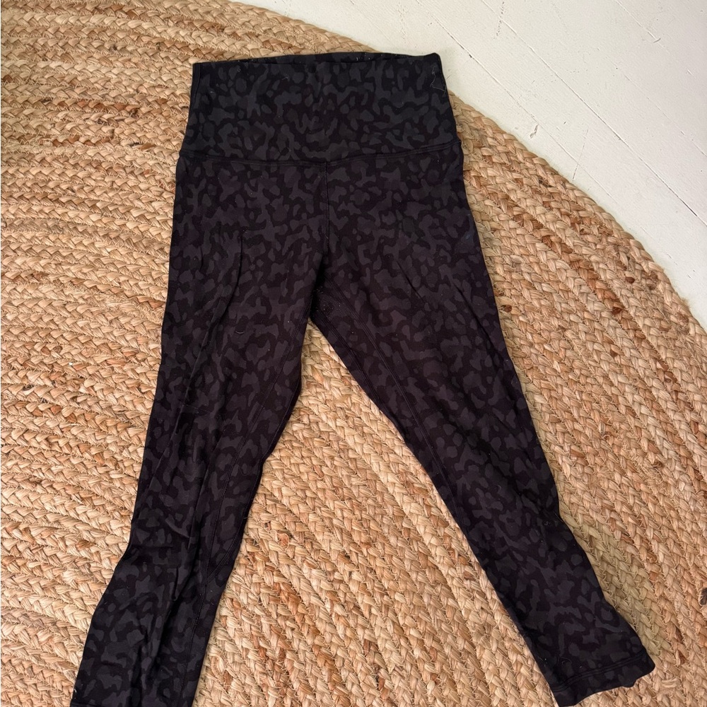 Black Patterned Lululemon Leggings